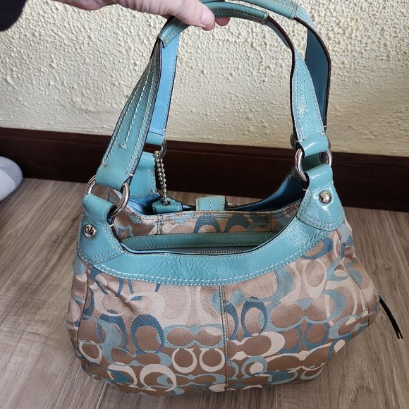 Coach Soho Lynn Signature Optic Shoulder Bag Hobo - Picture 2 of 13